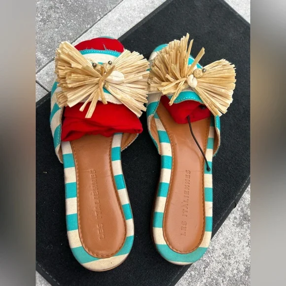 Colorful Striped Women's Sandals - Picture 4 of 6